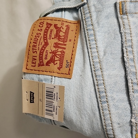 Levis 501 button fly cutoffs high rise jean shorts sz 26 27 28 29 30 31 nwt - Picture 4 of 6